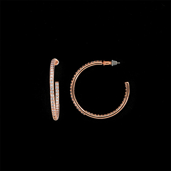Amanda Blu Inside Out Hoop Earrings - Rose Gold