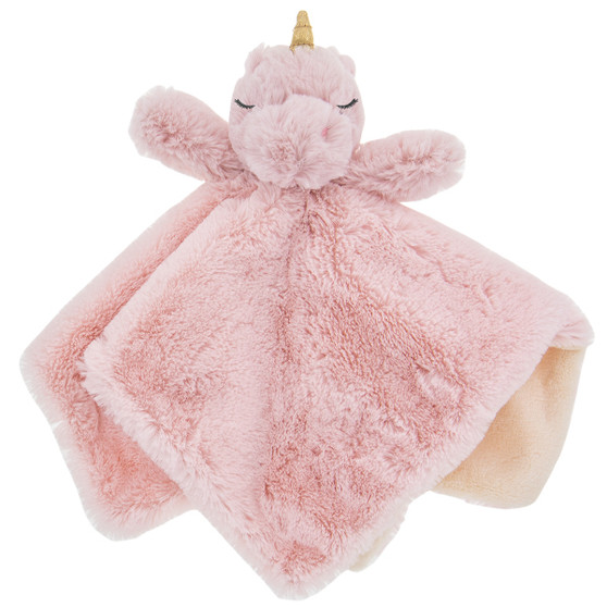 Baby Security Blanket with Pink Unicorn Lovey