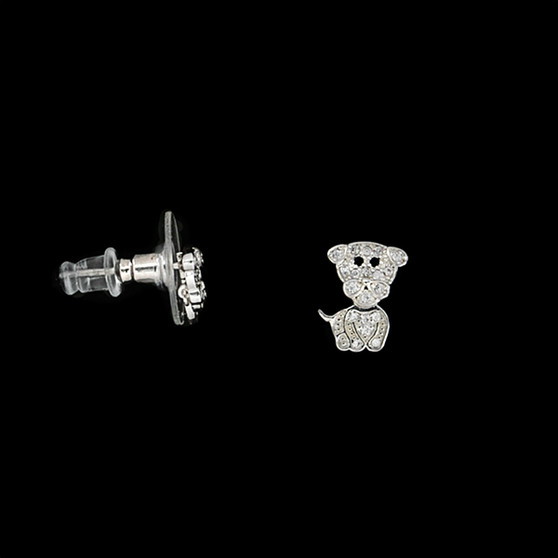Amanda Blu Silver Swivel Dog Earrings