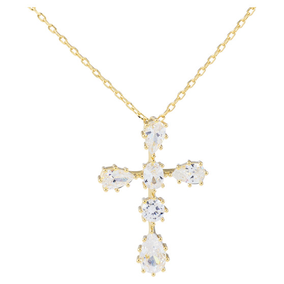 Amanda Blu CZ Cross Necklace