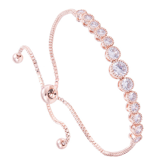 Amanda Blu Graduated Adjustable Bracelet - Rose Gold