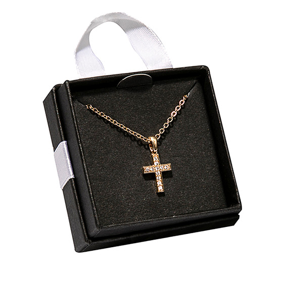 Julia Harper Cross Pendant Necklace - Gold