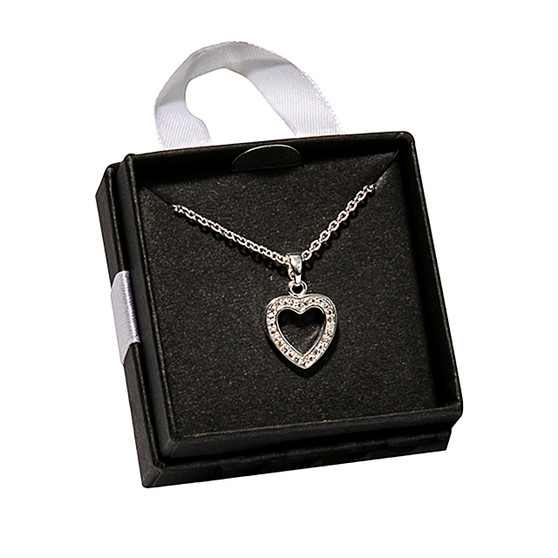 Julia Harper Heart Pendant Necklace - Silver