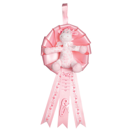  It's a Girl Baby Announcement Ribbon - Giraffe
