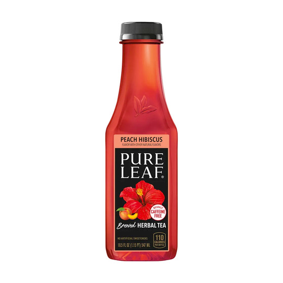 Pure Leaf Brewed Herbal Tea - Peach Hibiscus - 18.5oz Bottle