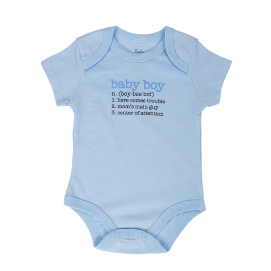 Baby Bodysuit - Baby Boy Definition - Blue