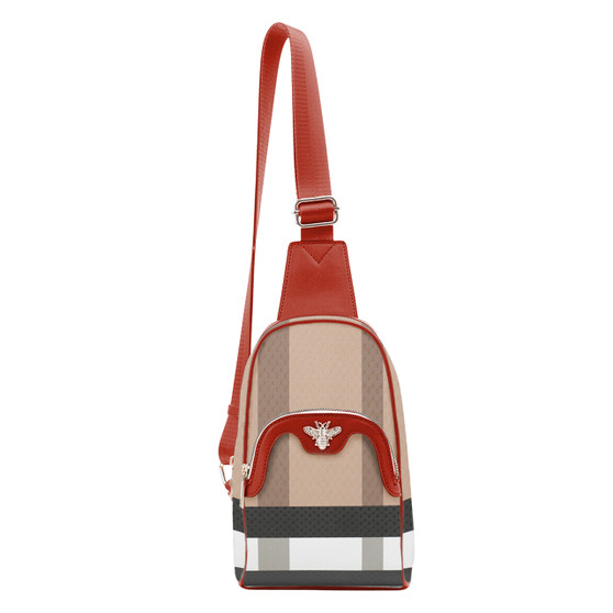 Sling Crossbody Plain Bag - Red