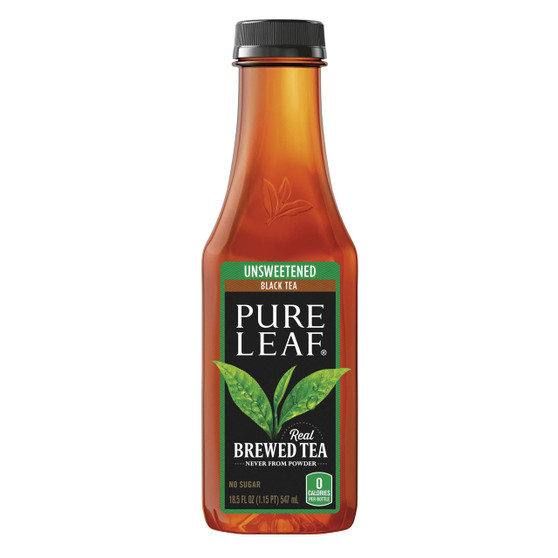 Pure Leaf Real Brewed Tea - Unsweetened Black Tea - 18.5oz Bottle
