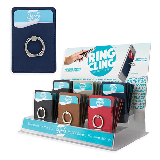Ring Cling 2-in-1 Cardholder and Stand for Smartphones