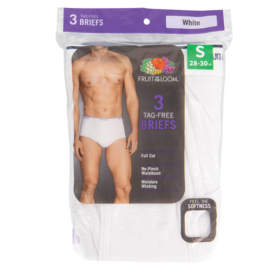 Fruit of the Loom Men's Tag-Free Briefs - Small