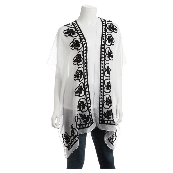 Embroidered Floral Kimono