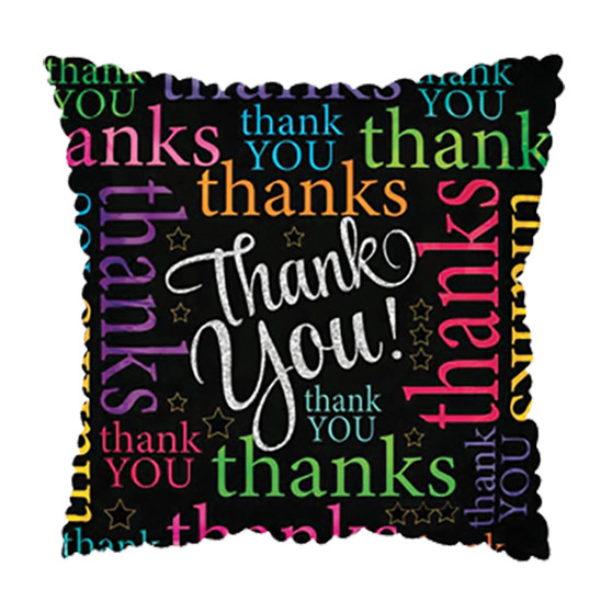 Thank You Phrases Square Mylar Balloon