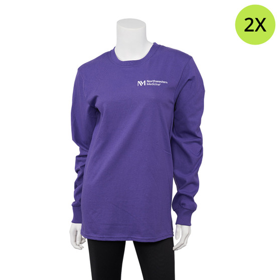 Northwestern Medicine Logoed Long-Sleeved Shirt - Purple - 2X