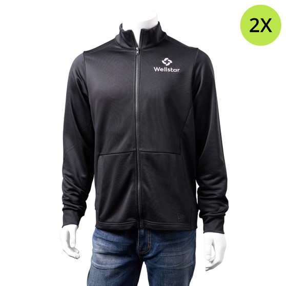 Wellstar Health Logoed Men's Full-Zip Performance Jacket - Black - 2X