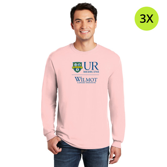 Wilmot Cancer Institute Long-Sleeved Shirt - Light Pink - 3X