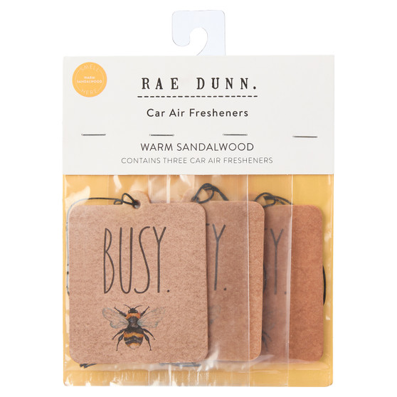 3-Pack Rae Dunn Car Air Fresheners - Busy Bee