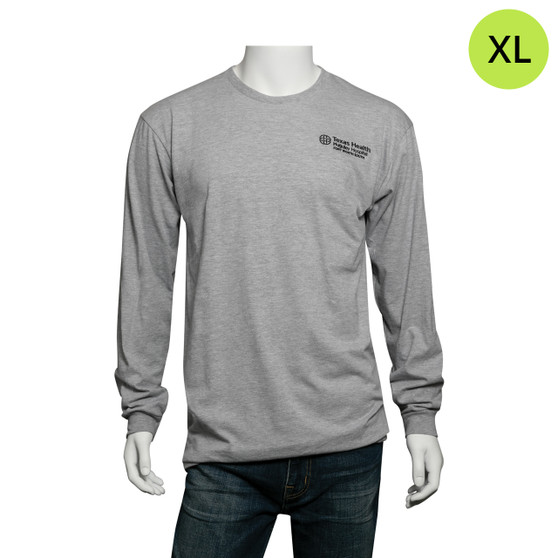 Texas Health Huguley Hospital Logoed Long-Sleeved Shirt - Heather Gray - XL