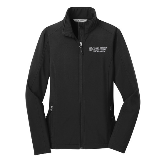 Texas Health Huguley Hospital Logoed Ladies Core Soft Shell Jacket - Black - 2X