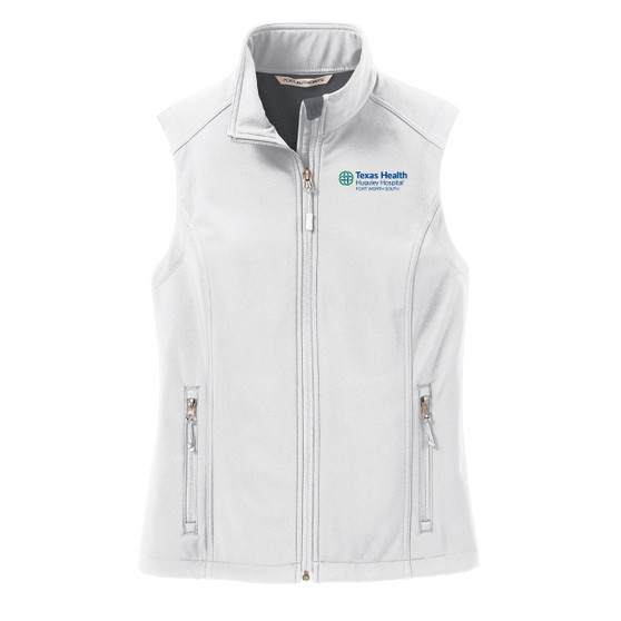 Texas Health Huguley Hospital Logoed Ladies Soft Shell Vest - Marshmallow - 3X