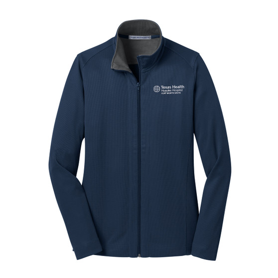 Texas Health Huguley Hospital Logoed Women's Full Zip Pullover - Blue/Gray - 2X