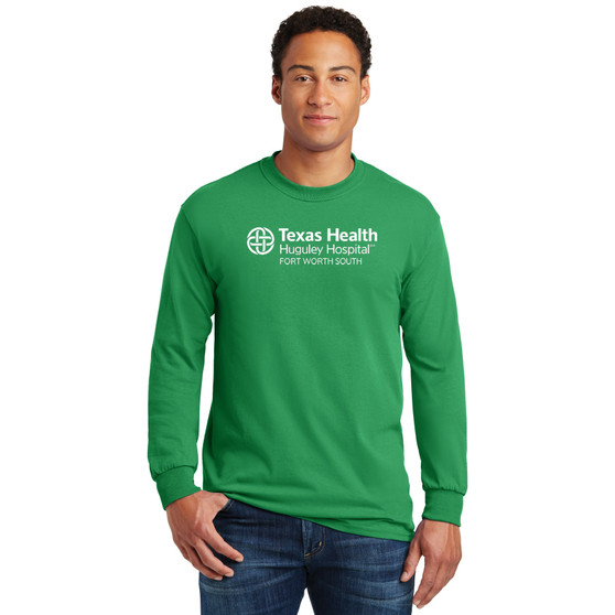 Texas Health Huguley Hospital Logoed Long Sleeve Graphic Tee - Antique Irish Green - XL
