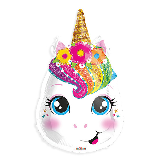 Sparkly Rainbow Unicorn Mylar Balloon