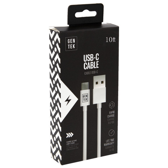 Gen Tek USB Type-C to USB Google Pixel Charger - 10ft