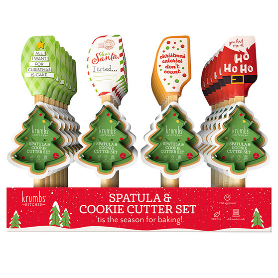 Holiday Spatula and Cookie Cutter Set