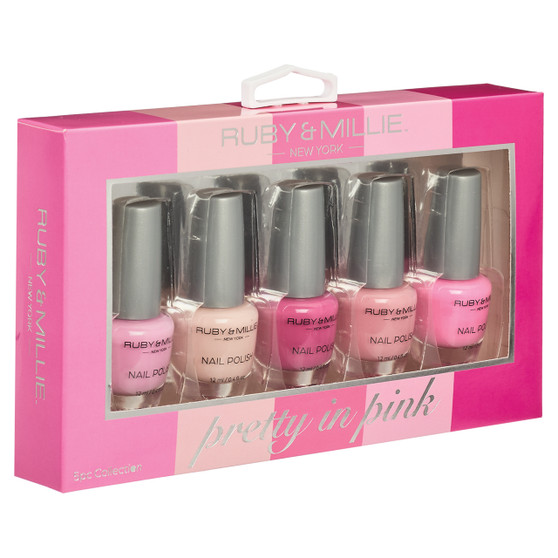 5-Piece Pretty in Pink Nail Polish Set