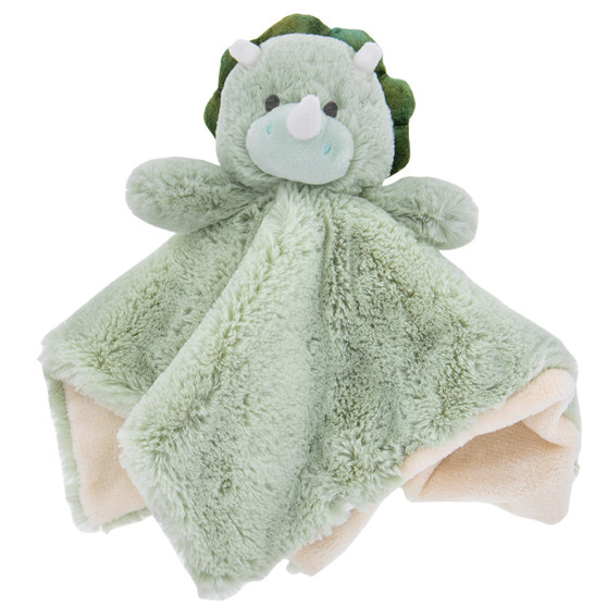 Lovey Animal Blankie with Rattle - Dinosaur