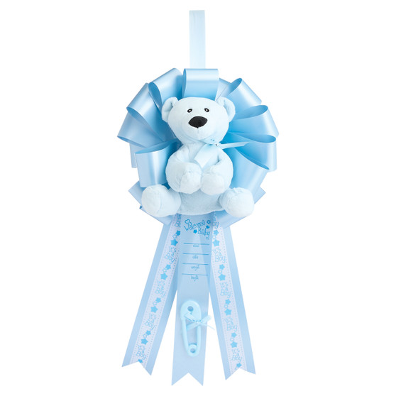 Welcome Baby Ribbon with Plush Bear - It's a Boy