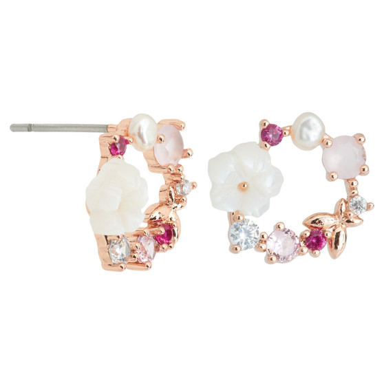 Amanda Blu Mini Flower Circle Earrings