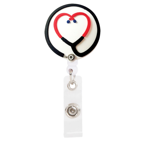 Retractable Badge Reel Holder - Stethoscope