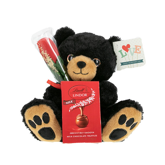 Footsies Plush With Lindor Bag & Rose