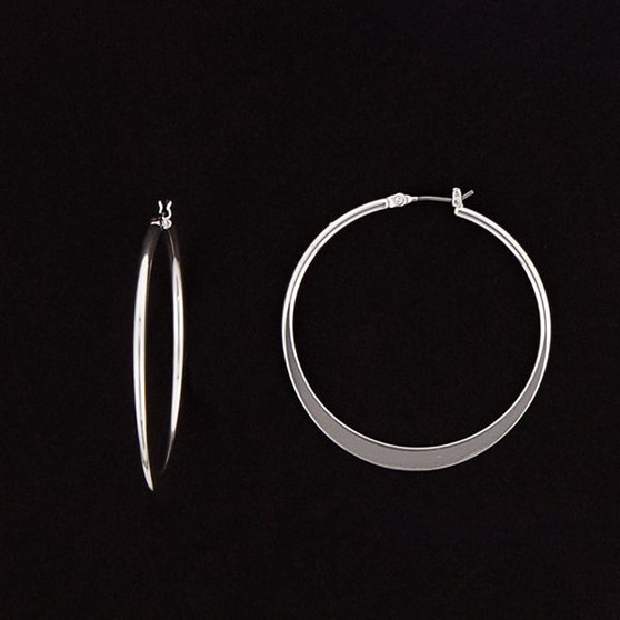 Julia Harper Silver Hoop Earrings