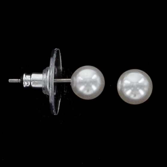 Julia Harper 6mm Faux Pearl Stud Earrings