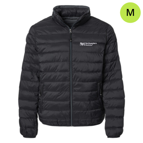 Northwestern Medicine Men's Weatherproof PillowPac Puffer Jacket - Black - M