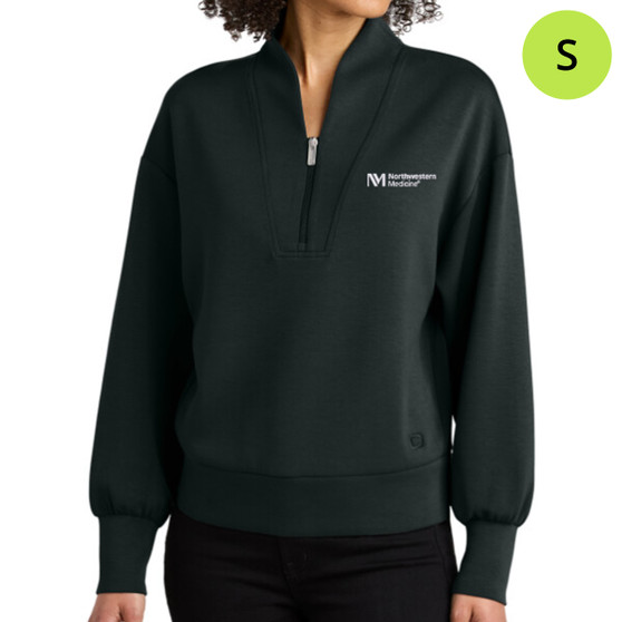 Northwestern Medicine Women's Ogio Quarter-Zip Pullover Sweatshirt - Black - S