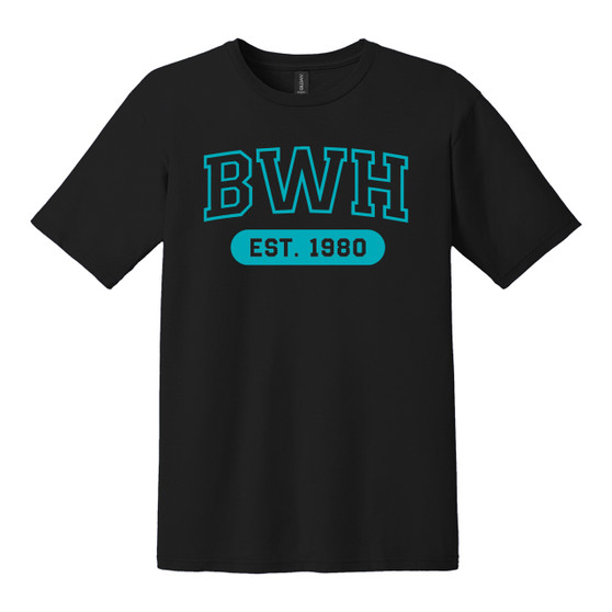 Brigham & Women's Hospital Block Logo T-Shirt - Black - 3X