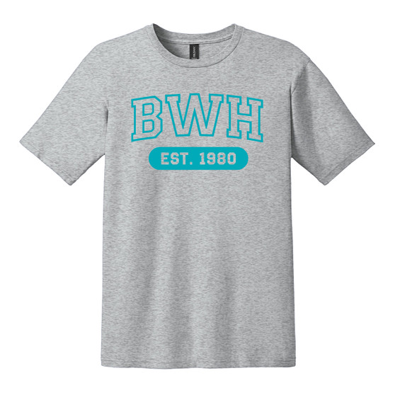 Brigham & Women's Hospital Block Logo T-Shirt - Heather Gray - 2X