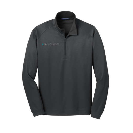 Brigham & Women's Hospital Men's Quarter Zip Pullover - Gray - XL