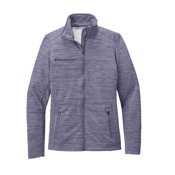 Brigham & Women's Hospital Women's Digi Stripe Fleece Jacket - Purple - S
