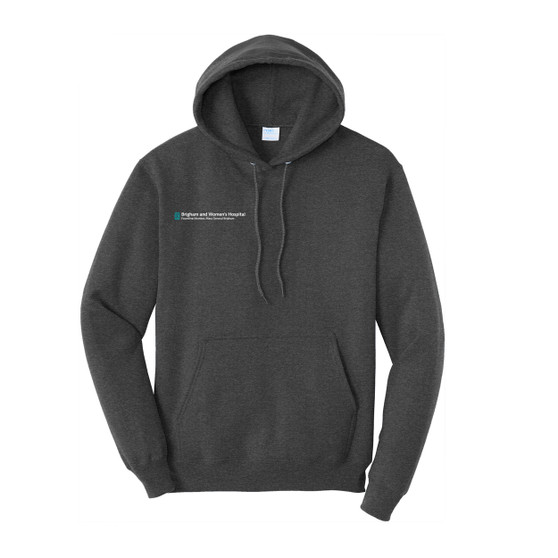 Brigham & Women's Hospital Fleece Hoodie - Black Heather - M