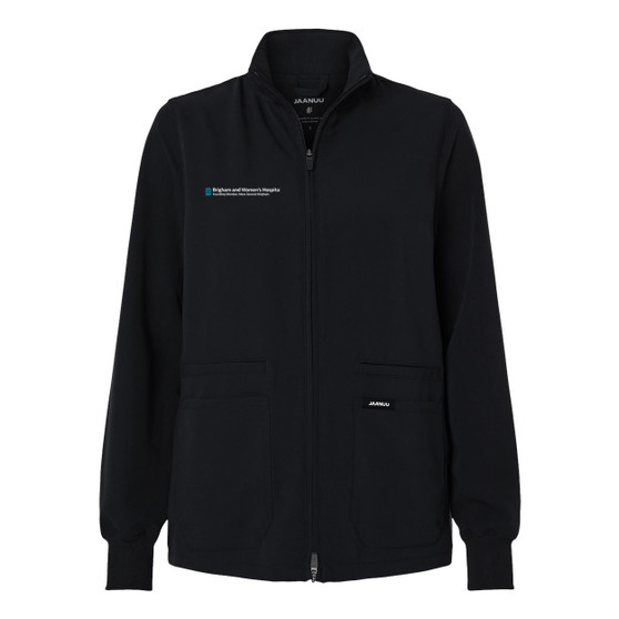 Brigham & Women's Hospital Women's Scrub Jacket -Black - XL