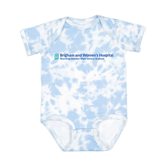 Brigham & Women's Hospital Tie-Dye Baby Bodysuit - Blue - 6M