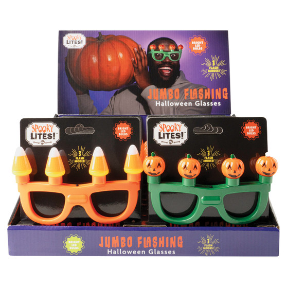 Spooky Lite Jumbo Flashing Halloween Glasses