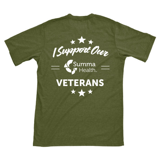 Summa Health Logoed Veterans Short-Sleeved Tee - Military Green - XL