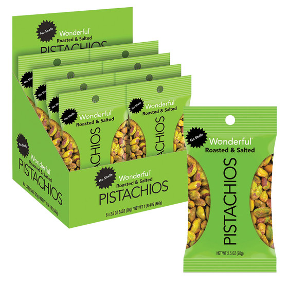 Wonderful Pistachios - Roasted & Salted - 2.5oz Bag