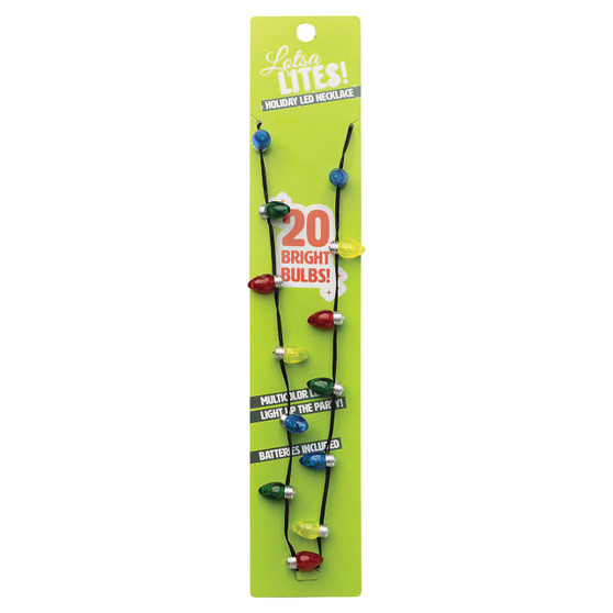 Light Up Christmas Bulb Necklace