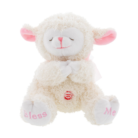 Praying Lamb with Sound - Pink